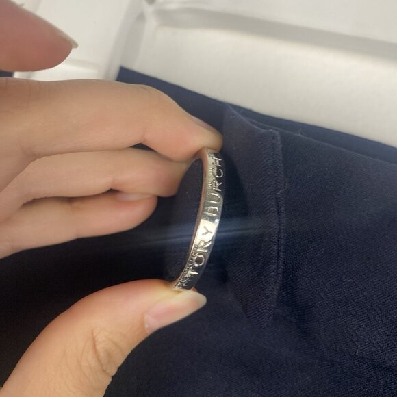 Tory Burch Women's Sailor Wide Leg Trousers Size 2 Navy Blue Small Hole - Picture 2 of 12